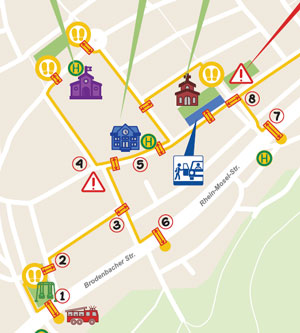 Kartenausschnitt des sicheren Schulwegs in Buchholz